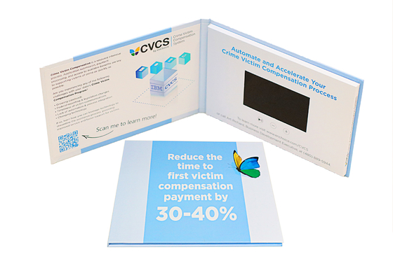 광고 비디오 브로셔 메일러 음악 형식 APE LCD 비디오 인사 카드 OEM ROHS 인증서