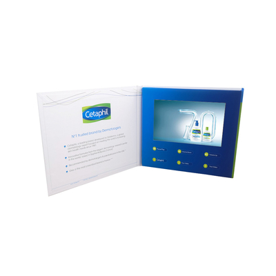 광고를 위해 운영하는 7inch USB LCD 영상 소책자 카드 빛