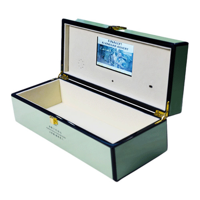 광택 있는 박판을 가진 Double Decker LCD 영상 선물 상자 자동 재생