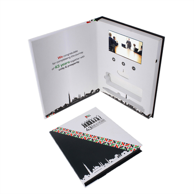 인사말 초대용 LCD 비디오 폴더 148×210mm 크기 256MB 메모리