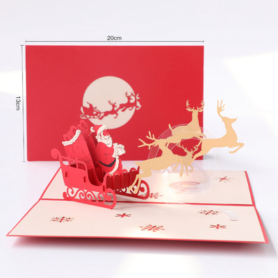 서류상 물자 3D는 휴일 20×13cm 크기 CMYK 색깔을 위한 인사장을 나타냅니다