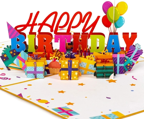 OEM 3D 팝업 인사말 카드 ODM 18번째 생일 초대장
